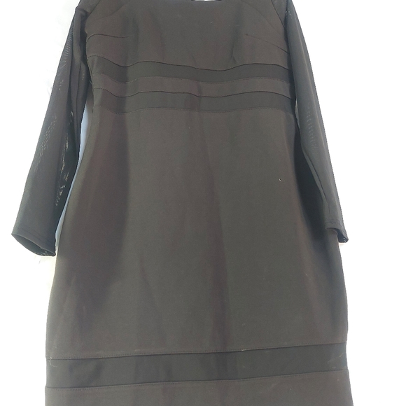 Streetwear Society Black dress with mesh panels and sleeves, medium - Picture 3 of 8